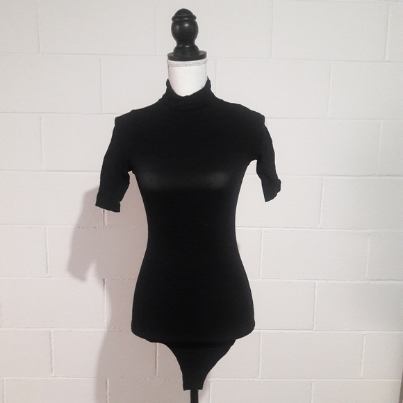 Commando Ballet Turtleneck Bodysuit One Size Black - Picture 2 of 8